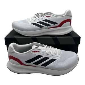 Adidas RunFalcon‎ 5 Running Shoes Men's Size 12 WIDE White Black Scarlet IE0551